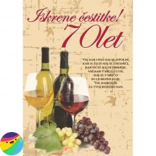Voščilnica za 70 let - Dve steklenici vina Voščilnica za 70 let - Dve steklenici vina